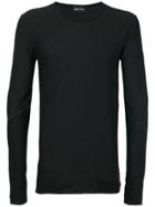 Andrea Ya'aqov Distressed Long-sleeve T-shirt - Black