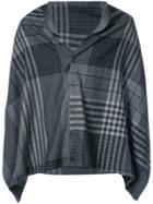 Engineered Garments Check Buttoned Shawl - Grey