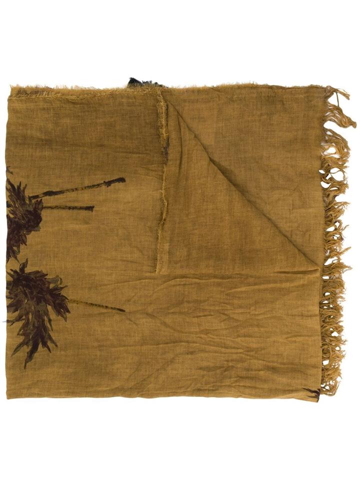 Uma Wang Crinkled Tassel Scarf - Neutrals