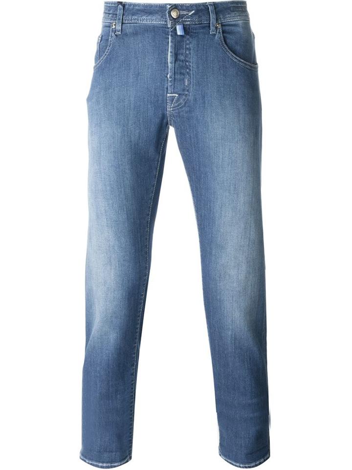 Jacob Cohen Stonewashed Jeans, Men's, Size: 35, Blue, Cotton/polyester/spandex/elastane