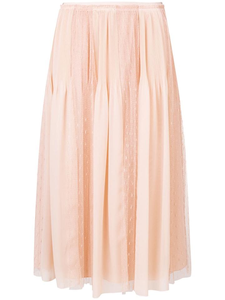 Red Valentino Pleated Tulle Skirt - Pink