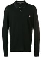 Ps By Paul Smith Longsleeved Polo Shirt - Black
