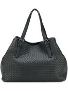 Bottega Veneta Nero Intrecciato Nappa Large Cesta Bag - Black