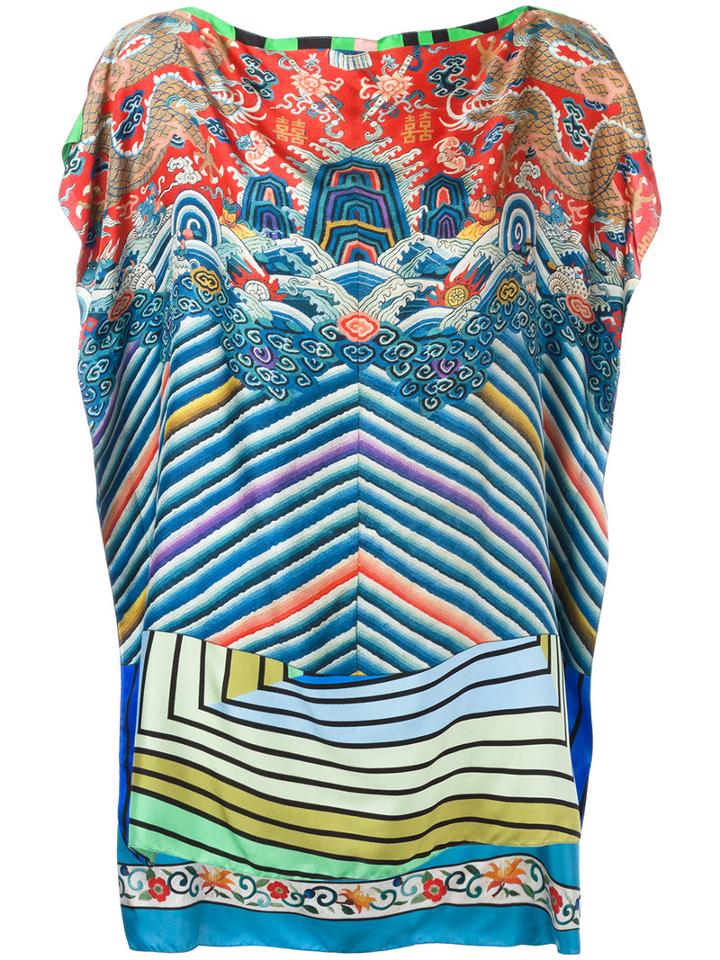 Pierre-louis Mascia - Aloeuw Tunic - Women - Silk - One Size, Blue, Silk
