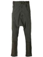 Andrea Ya'aqov Drop-crotch Trousers, Men's, Size: Small, Brown, Cotton/linen/flax