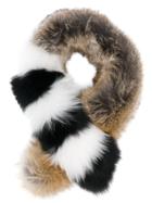 Off-white Striped Stole - Multicolour