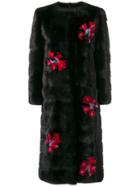 Simonetta Ravizza Fur Detail Coat - Black