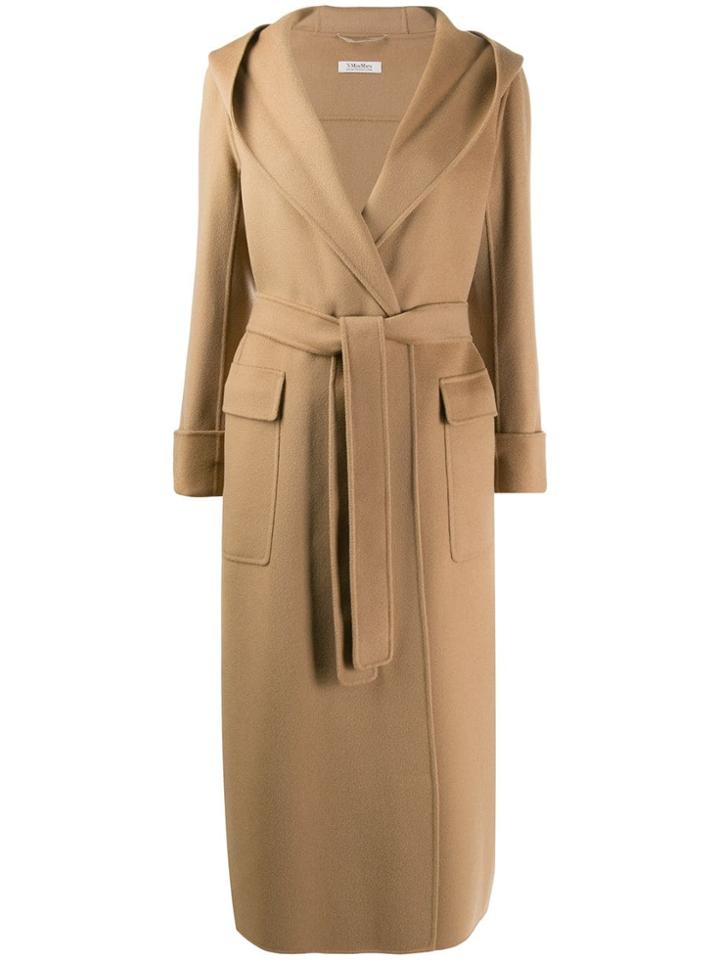 Max Mara Hooded Robe Coat - Brown