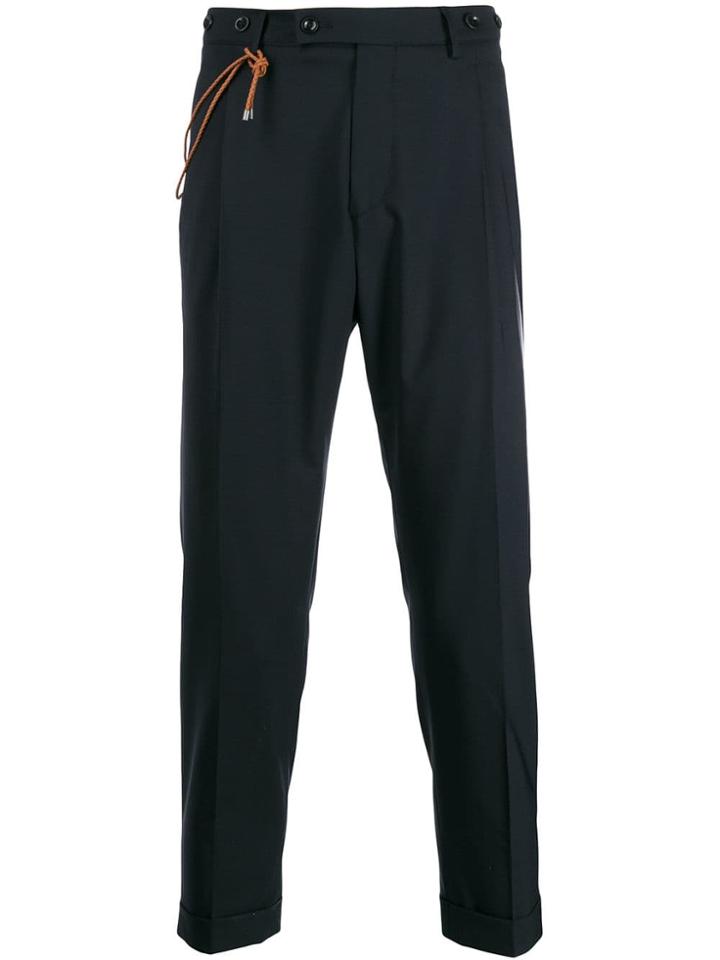 Berwich Chinos With Rope Detail - Blue