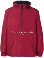 Tommy Hilfiger Padded Logo Anorak - Red