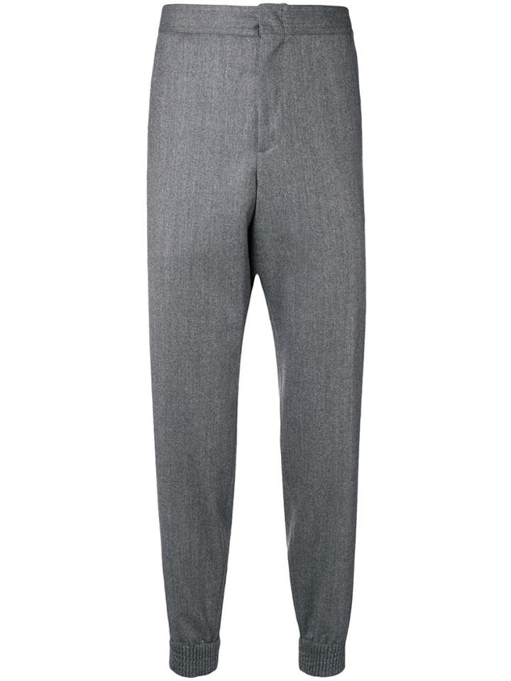 Ermenegildo Zegna Couture Cuffed Regular Trousers - Grey