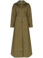 Jacquemus Belted Cotton Trench Coat - Green