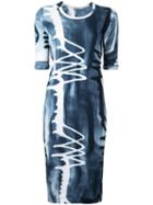 Theatre Products - Printed Dress - Women - Cotton - One Size, Grey, Cotton