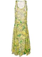 Diane Von Furstenberg Lemon Print Midi Dress - Yellow