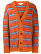 Marni Striped Pattern Cardigan - Orange