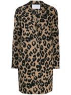 Harris Wharf London Leopard Print Coat - Neutrals