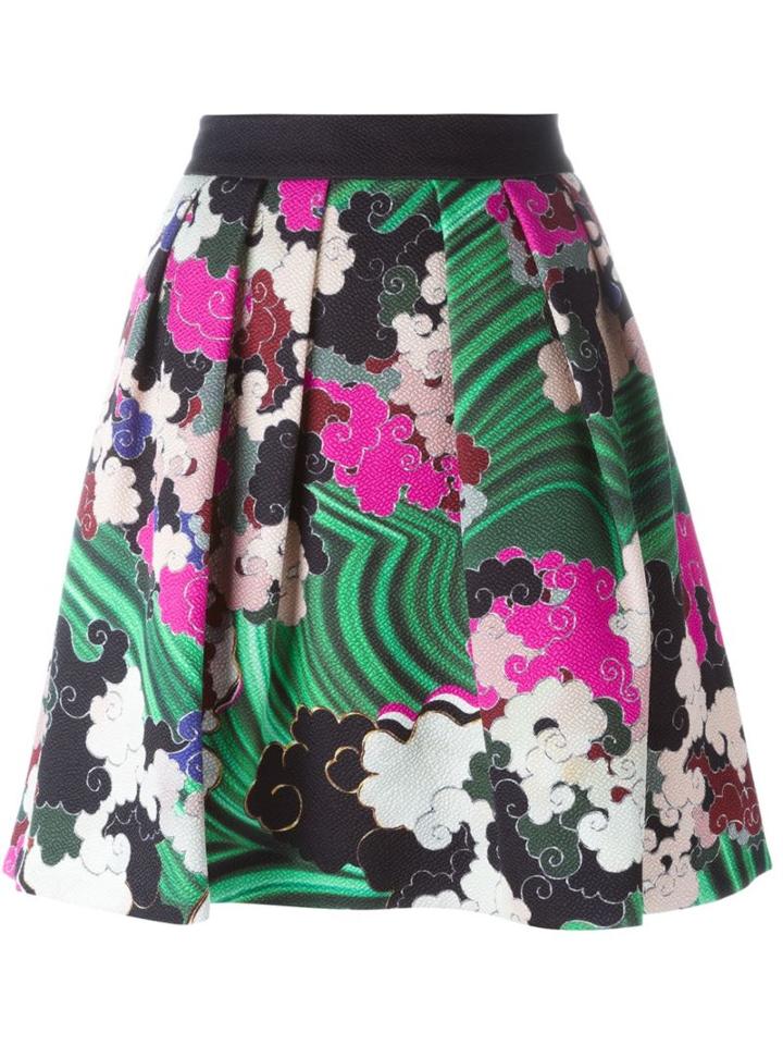 Mary Katrantzou 'algernon' Jewel Cloud Skirt, Women's, Size: 12, Black, Silk/cotton