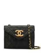 Chanel Pre-owned Diamond Quilted Cc Crossbody Bag - Blue