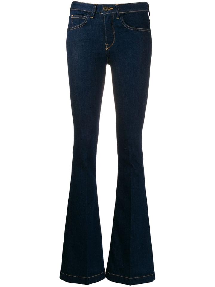 L'autre Chose Flared Low-rise Jeans - Blue