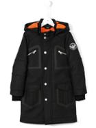 Armani Junior Hooded Coat, Boy's, Size: 12 Yrs, Grey
