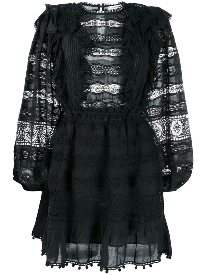 Ulla Johnson Crochet Mini Dress - Black