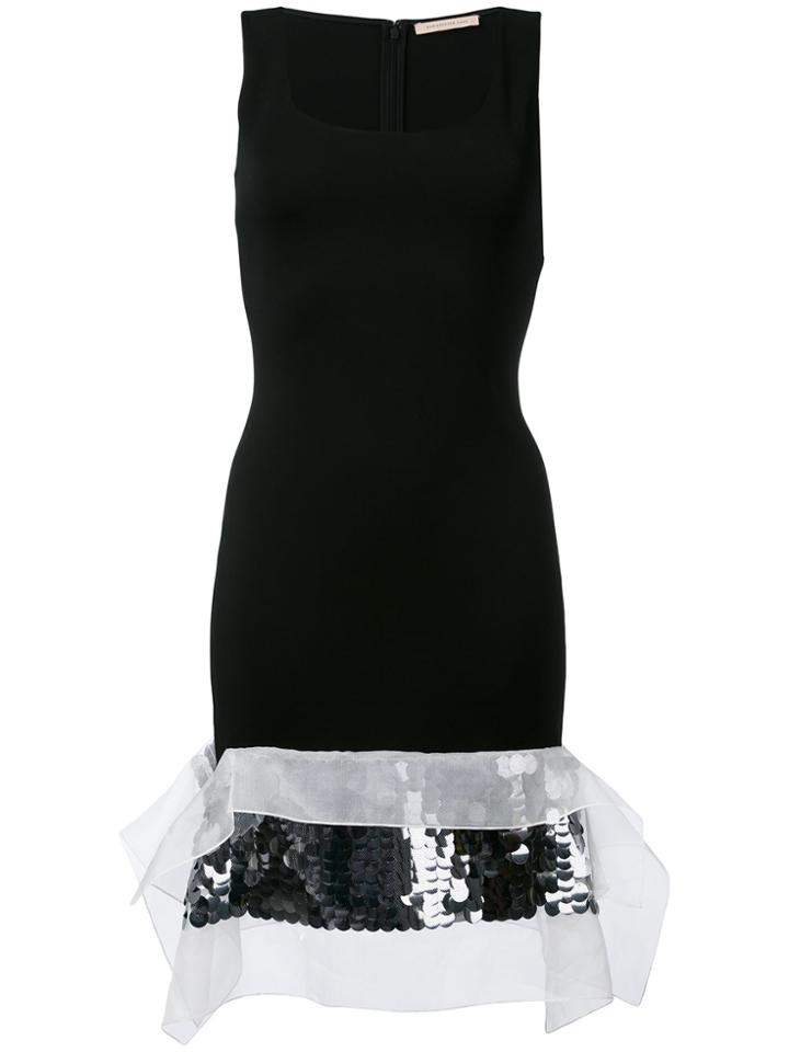 Christopher Kane Sequin Panel Bodycon Dress - Black