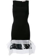 Christopher Kane Sequin Panel Bodycon Dress - Black