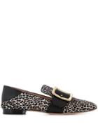 Bally Leopard Print Loafers - Black