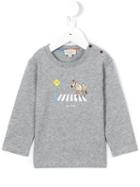 Paul Smith Junior - Zebra Crossing Logo Print T-shirt - Kids - Cotton - 6 Mth, Grey
