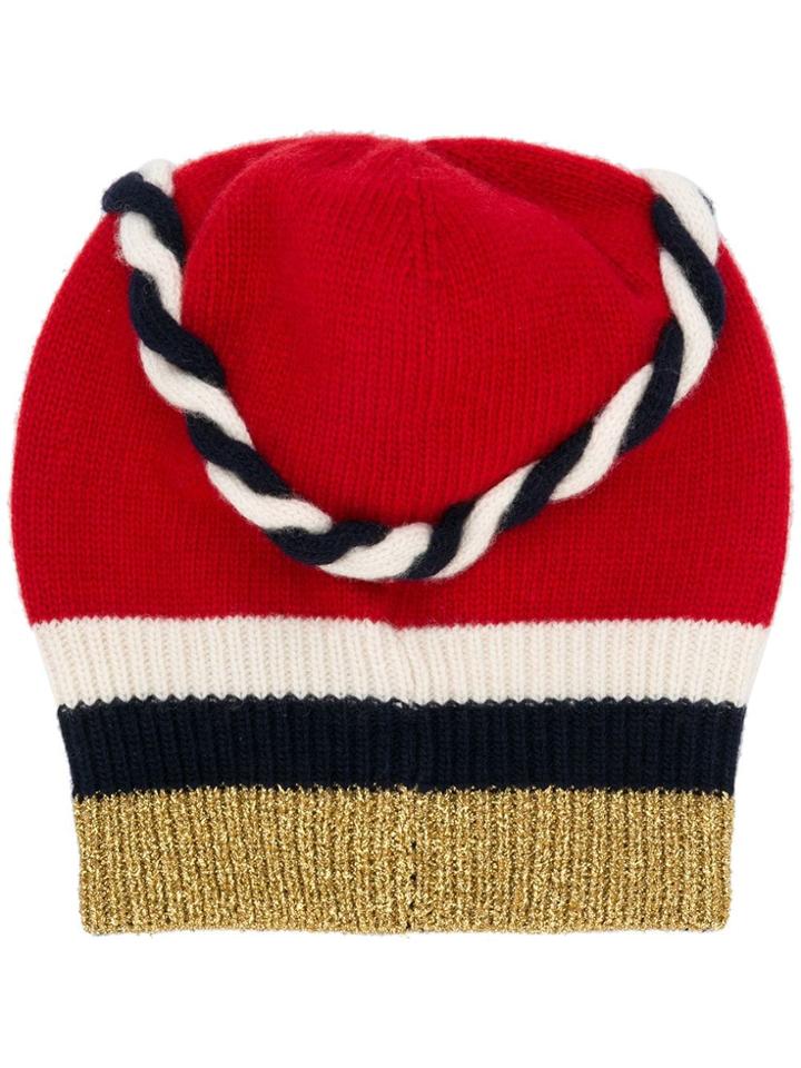 Gucci Lurex Web Beanie - Red