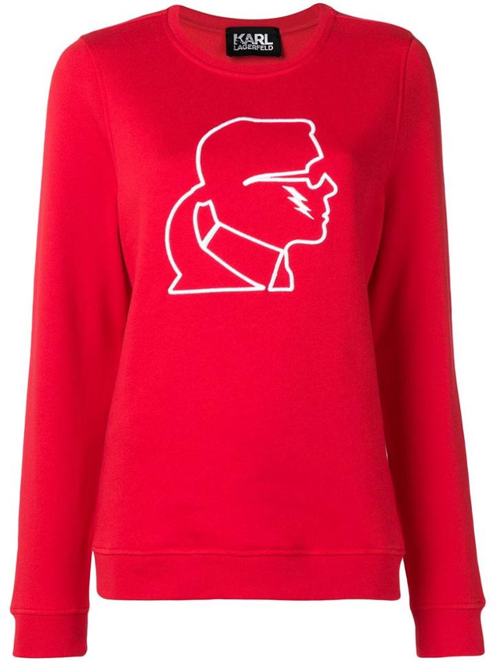 Karl Lagerfeld Karl Print Jumper - Red