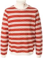 Wood Wood Jaques Geometric-jacquard Jumper - Red