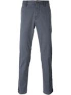 Incotex Jacquard Trousers, Men's, Size: 34, Blue, Cotton/spandex/elastane