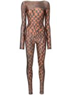 Issey Miyake Vintage Printed Jumpsuit - Orange