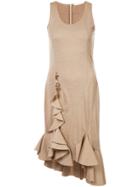 Givenchy Sleeveless Ruffle Dress - Nude & Neutrals