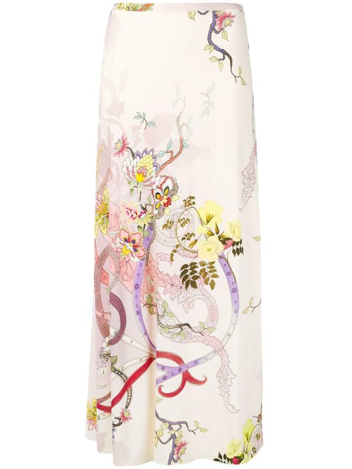 Etro Long Printed Skirt - Pink