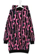 Jeremy Scott Junior Teen Phone Print Dress - Black