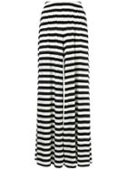 Norma Kamali Flared Striped Trousers - Black