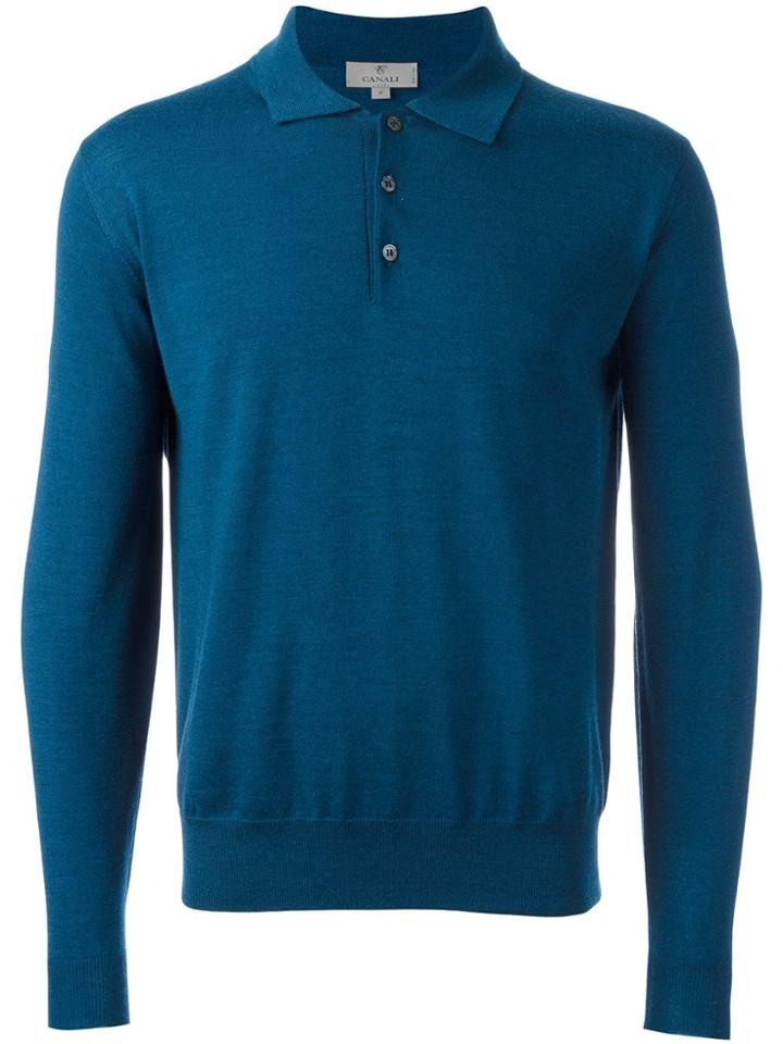 Canali Polo Jumper - Blue