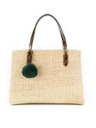 Serpui Straw Shoulder Bag, Women's, Nude/neutrals