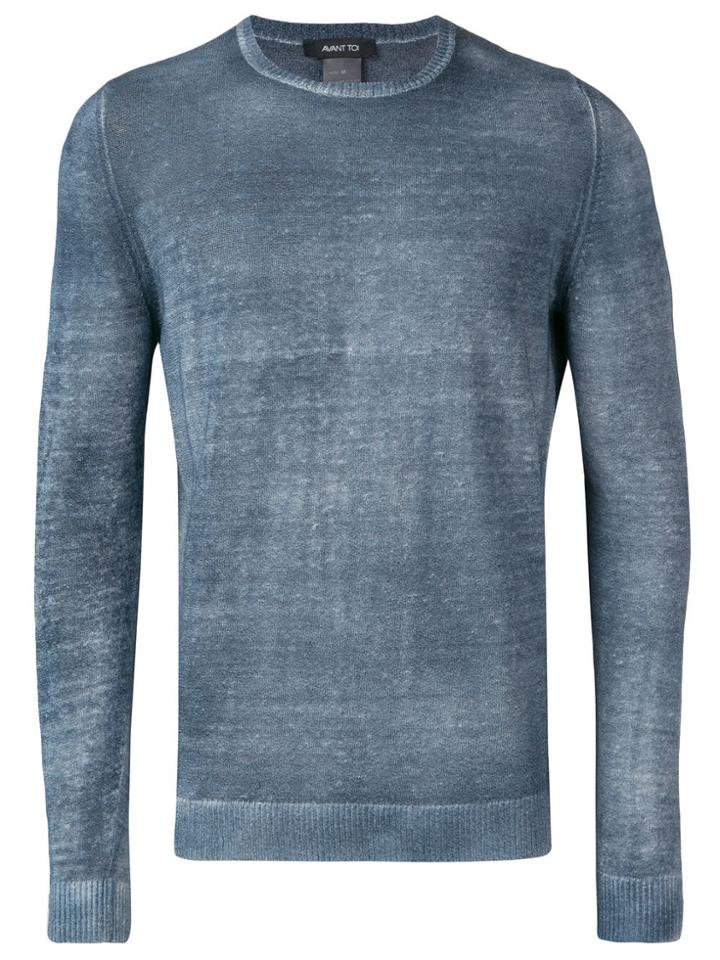 Avant Toi Crew Neck Jumper - Blue