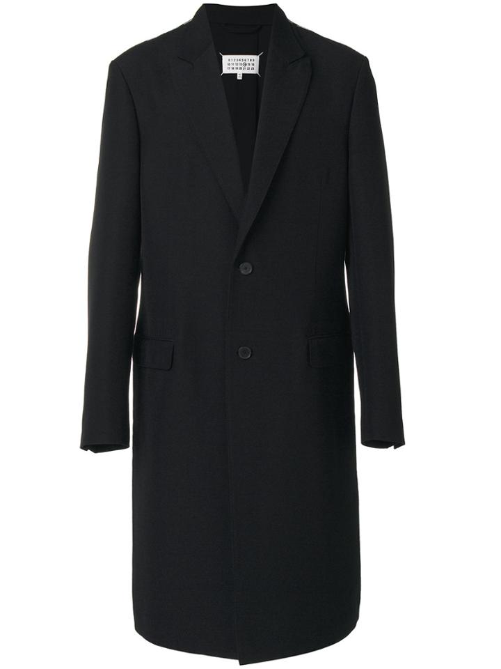 Maison Margiela Classic Single Breasted Coat - Black
