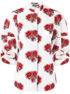 Alexander Mcqueen Poppy Print Shirt, Women's, Size: 38, White, Cotton