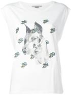 Stella Mccartney Embroidered Floral Dog T-shirt - White