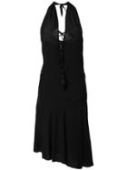 Romeo Gigli Vintage Lace-up Asymmetric Dress - Black