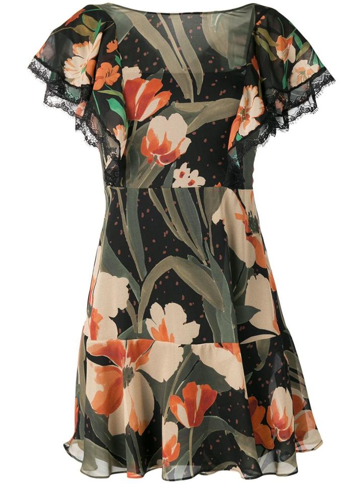 Twin-set Floral-print Dress - Black