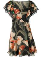 Twin-set Floral-print Dress - Black
