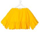 Philosophy Di Lorenzo Serafini Kids Teen Scalloped Detail Top - Yellow