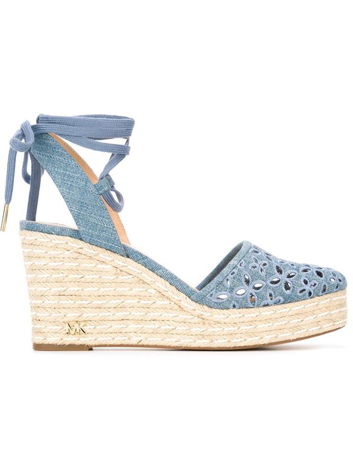 Michael Michael Kors Lace-up 'darci' Espadrilles Wedges