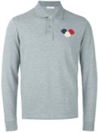 Moncler Long Sleeve Polo Shirt, Men's, Size: Xxl, Grey, Cotton